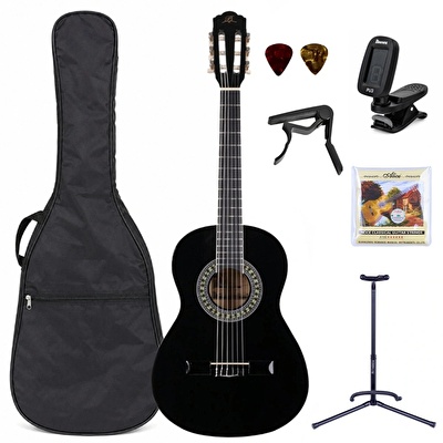 Barcelona LC 3600 BK 3/4 Siyah Klasik Gitar Seti